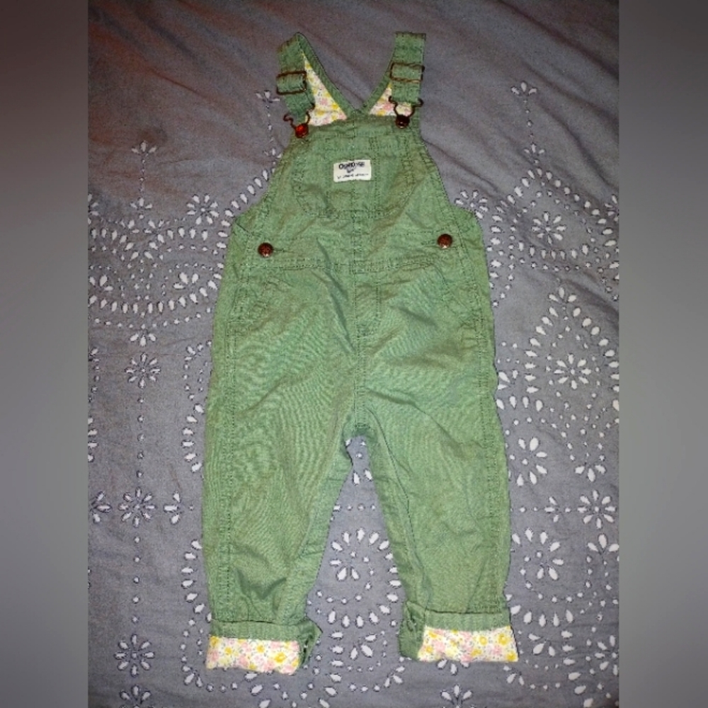 OshKosh B'gosh Toddler Girls Green Overalls
